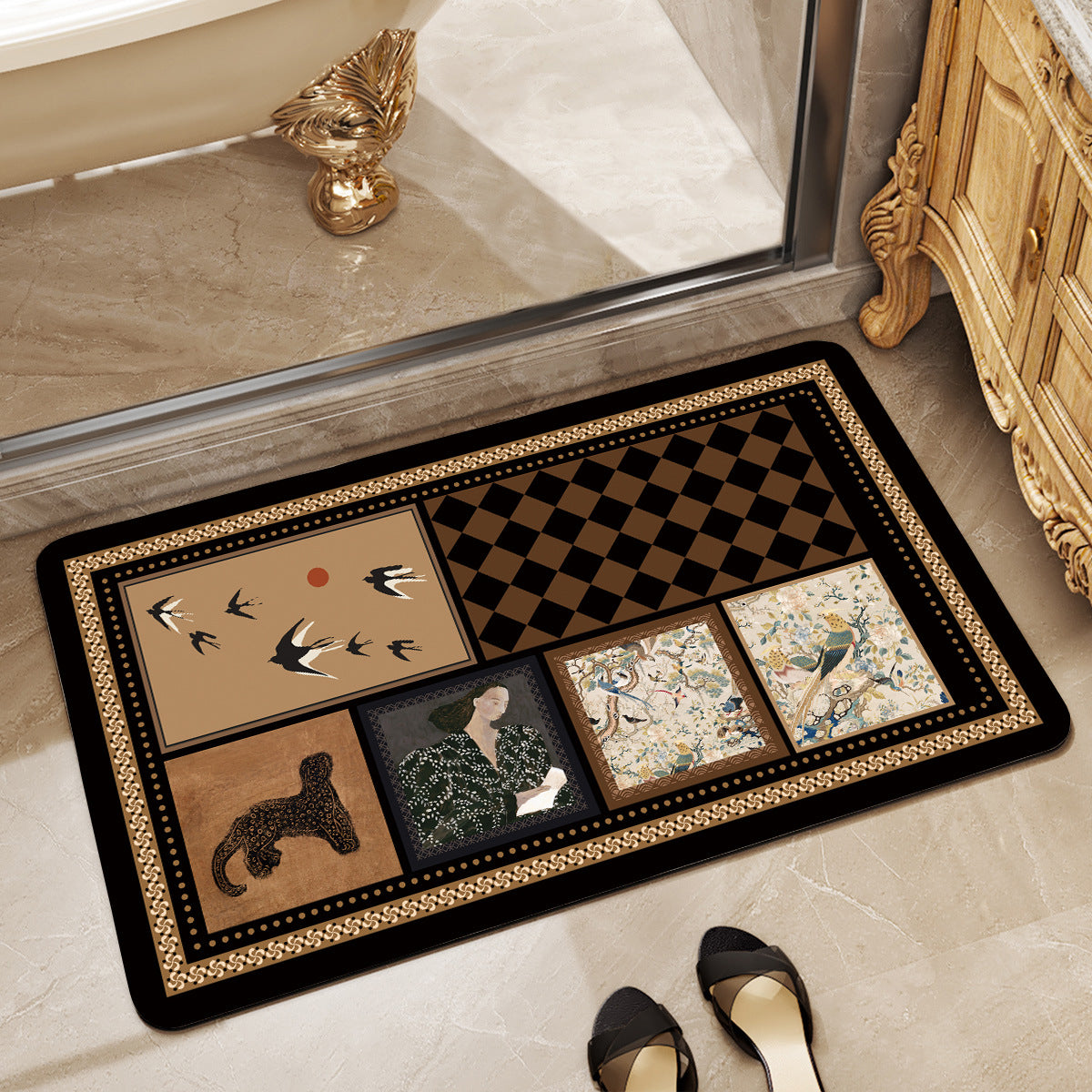 Decorative Non-Slip Bathroom Mat Acalora