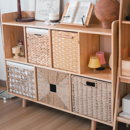 Rectangular storage basket with handwoven design Acalora