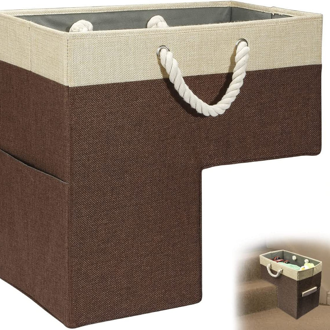 Multifunctional storage basket with handles Acalora