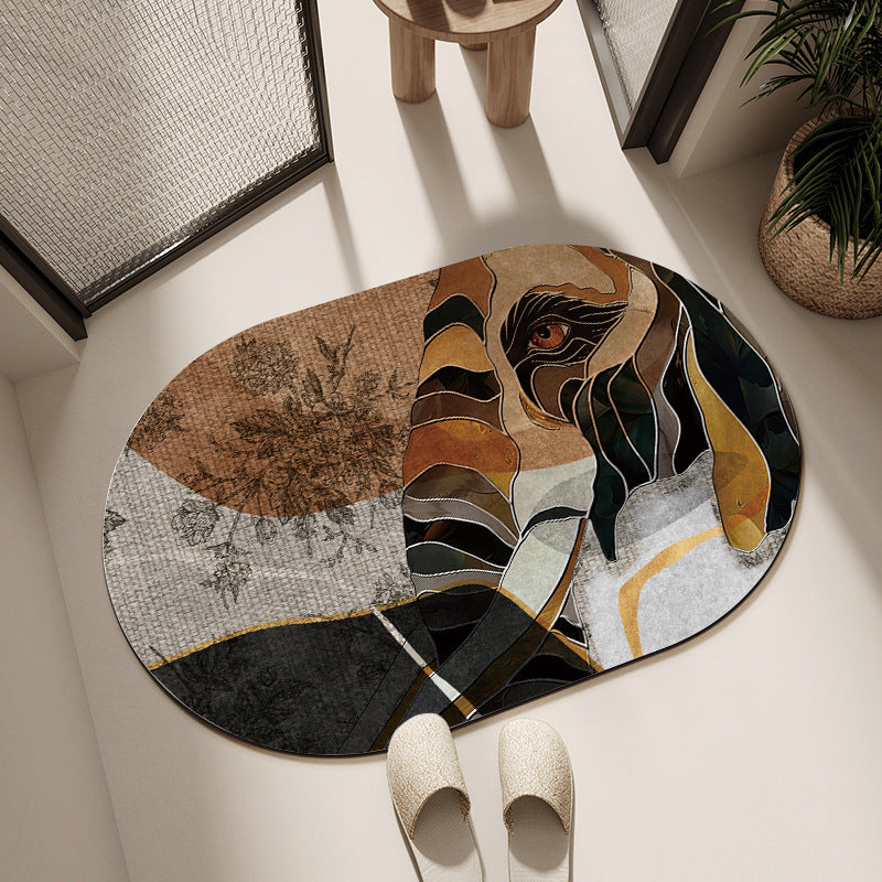 Artistic Horse-Themed Bath Mat Acalora