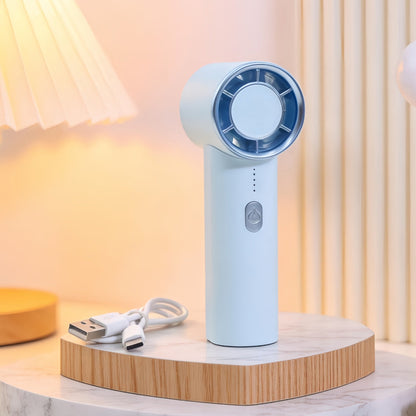 Women's Portable Handheld Fan with USB-C Charging Function and Powerful Airflow Brehn