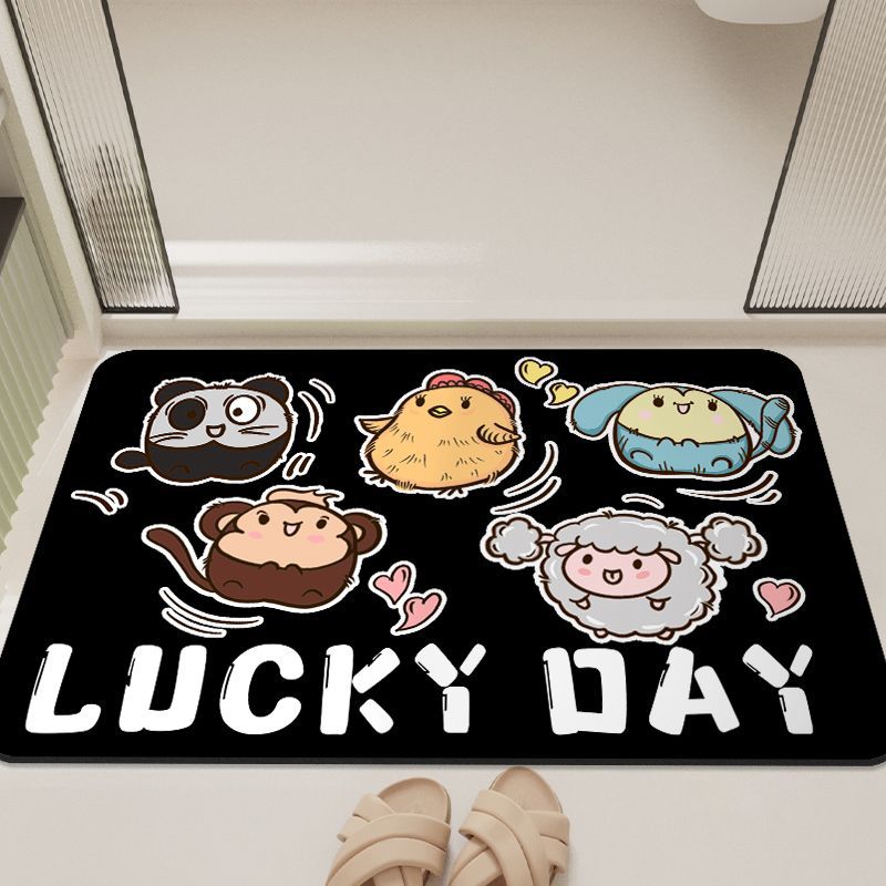 Cartoon-Inspired Bathroom Mat