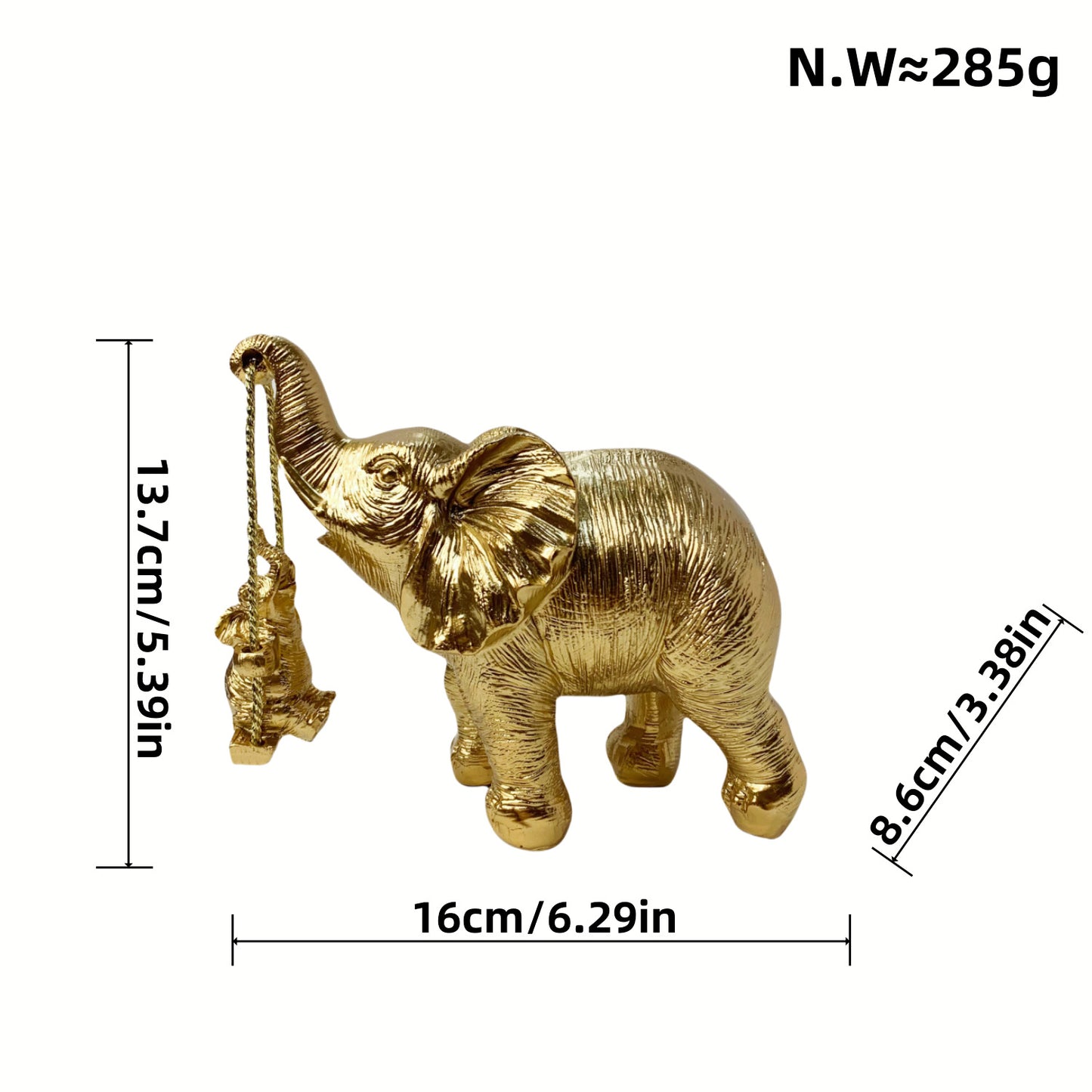 Decorative elephant figure with child Acalora