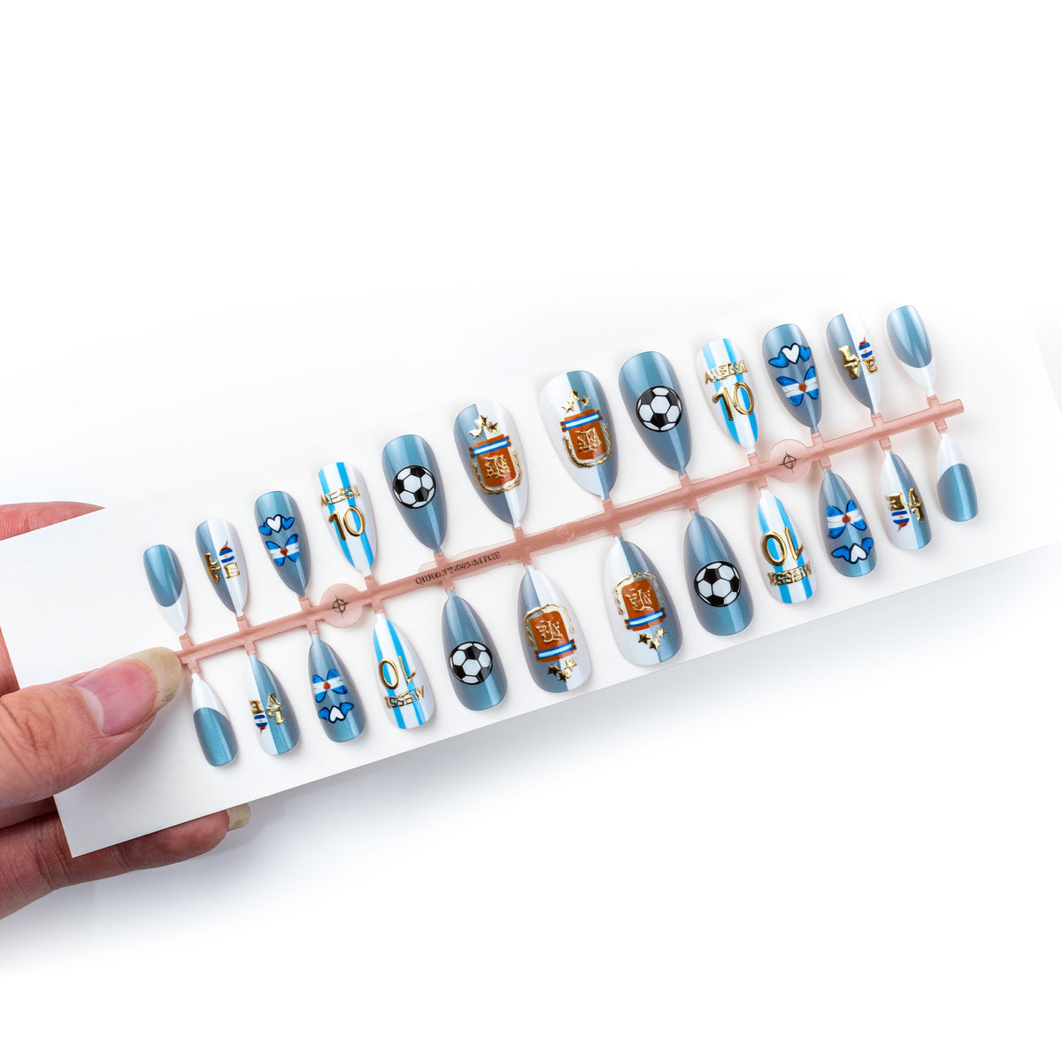 Glamorous Sporty Artificial Nail Set Acalora