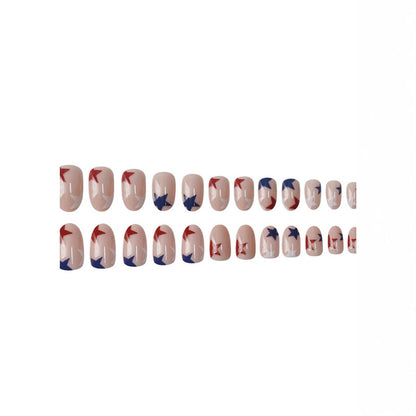 Artistic Star-Pattern Press-On Nails Acalora
