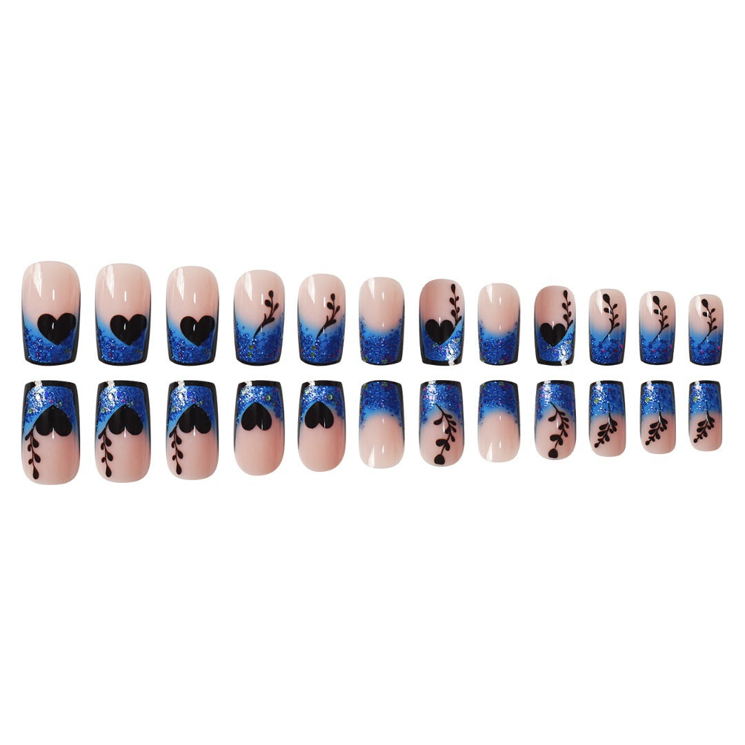 Artistic Glittered Press-On Nail Extensions Acalora