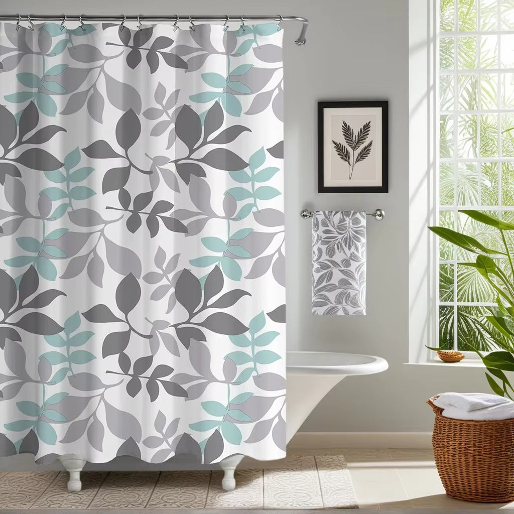Floral Print Shower Curtain