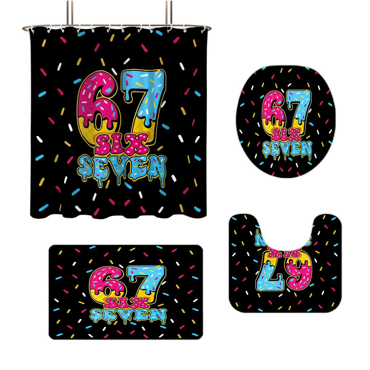 Colorful Dessert-Themed Bathroom Set