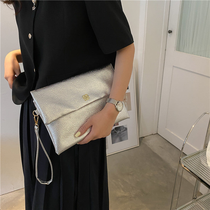Elegant Textured Wristlet Clutch Acalora