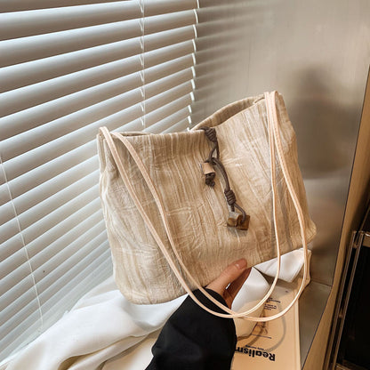 Chic Textured Handheld Tote Bag Acalora