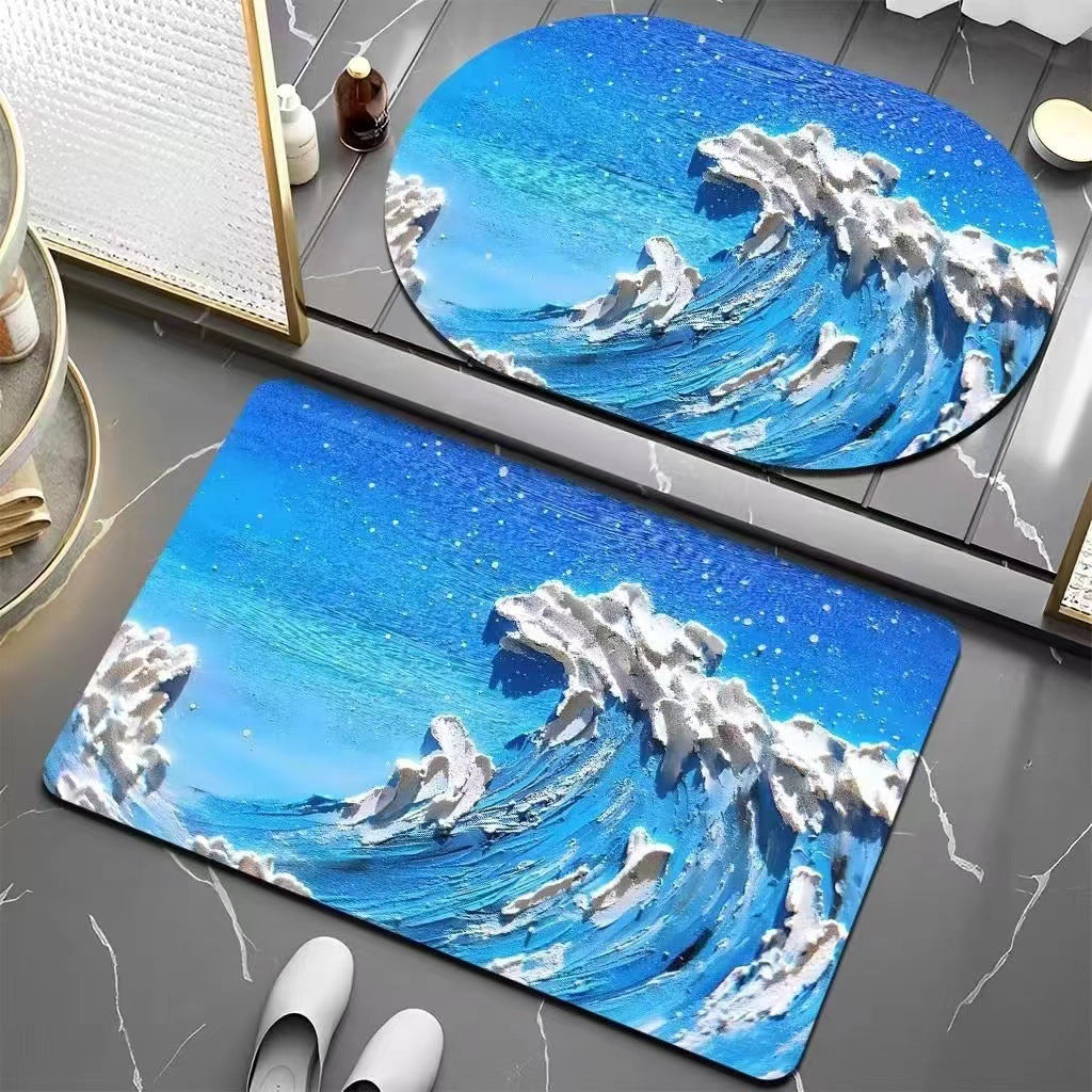 Floral Patterned Bath Mat