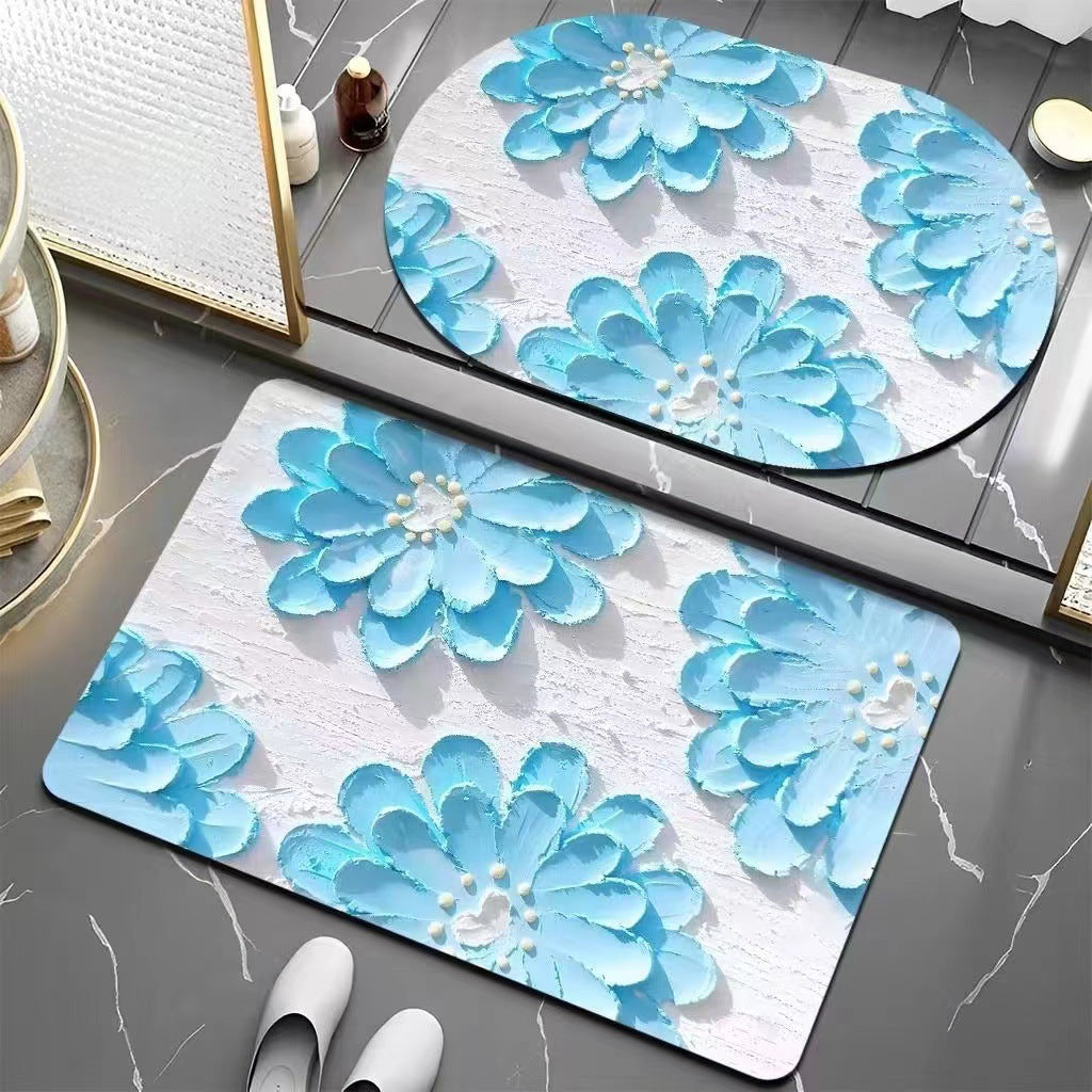 Floral Patterned Bath Mat