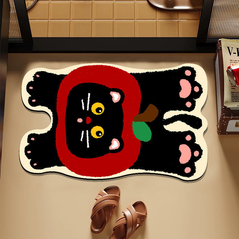 Playful Hamburger-Themed Bath Mat