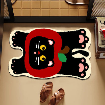 Playful Hamburger-Themed Bath Mat