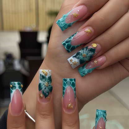 Artistic Long Acrylic Nail Extensions Acalora