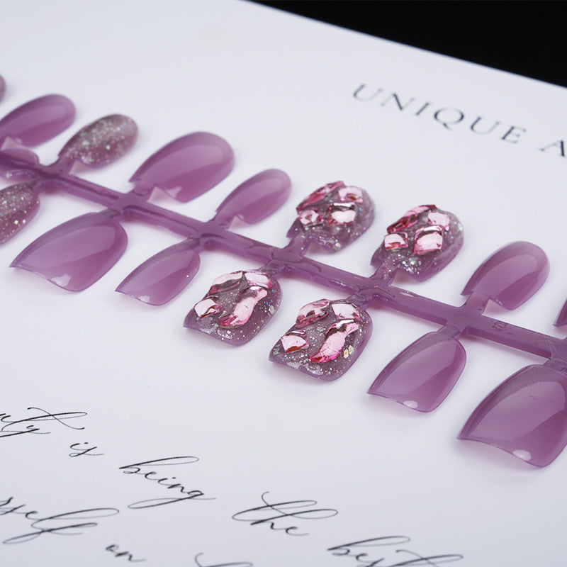 Decorative Glitter Press-On Nail Tips Acalora
