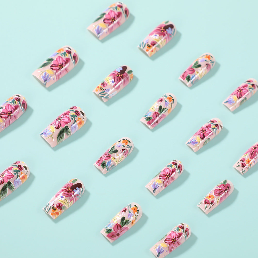 Artificial nails with floral accents Acalora 1788541752