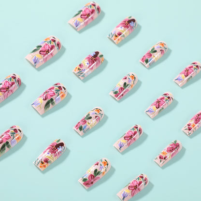 Artificial nails with floral accents Acalora 1788541752