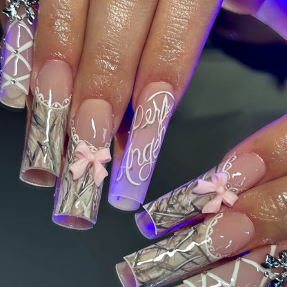 Decorative Long Press-On Nails Acalora