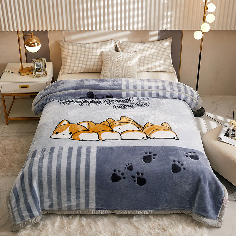 Decorative Fleece Throw Blanket