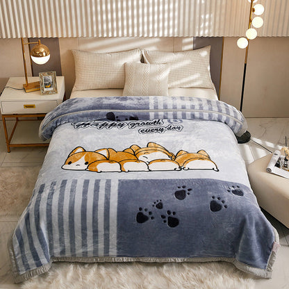 Decorative Fleece Throw Blanket