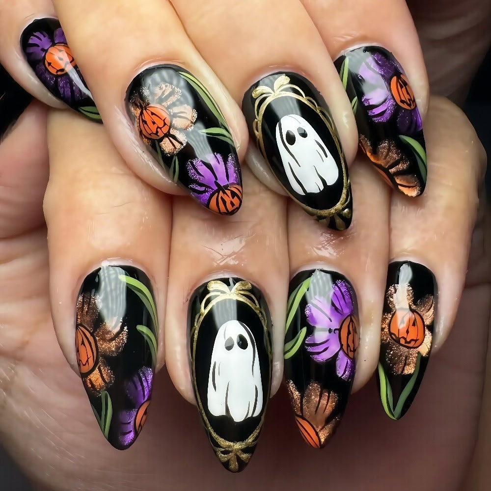Artificial nails with creative Halloween design Acalora