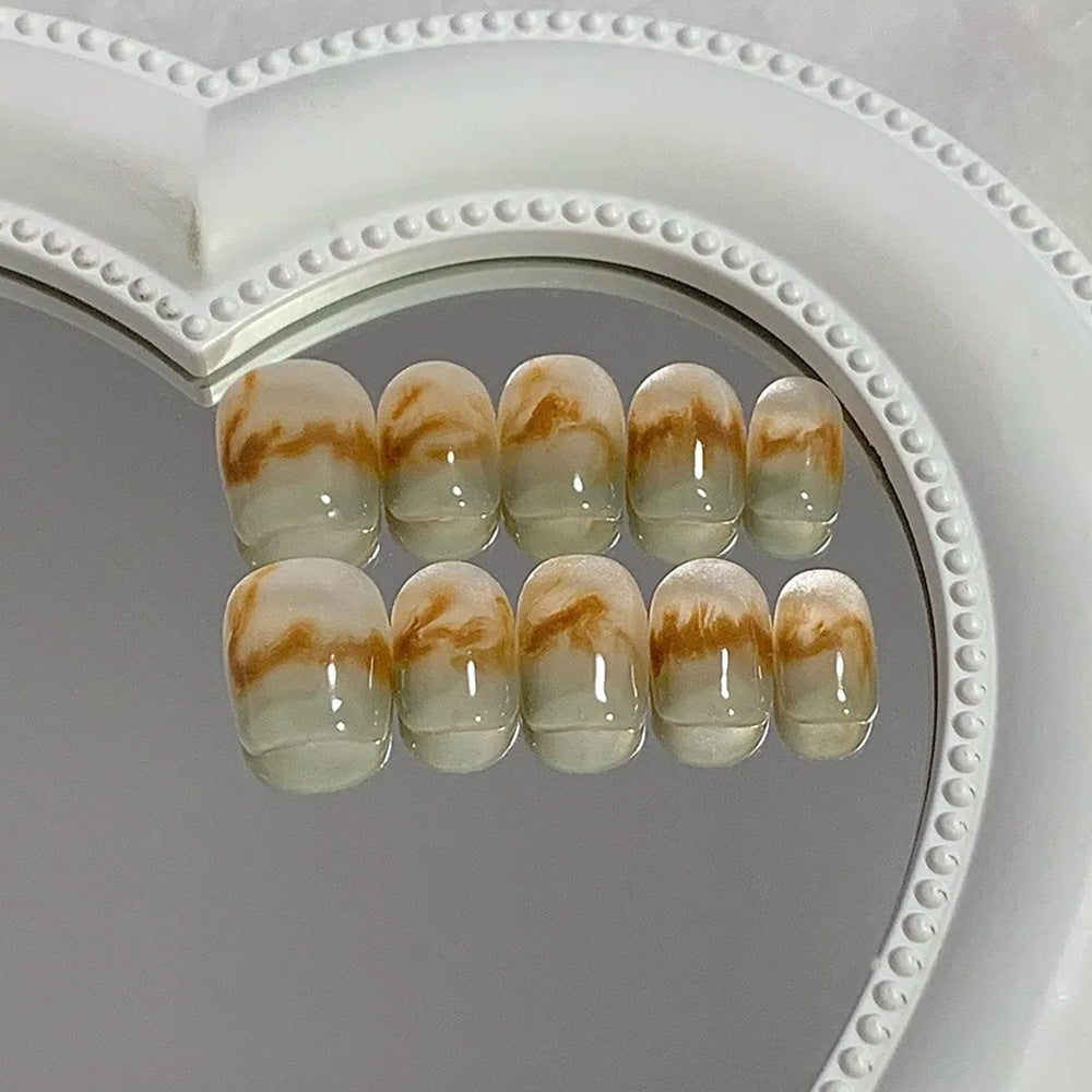 Artificial nails in modern marble design Acalora