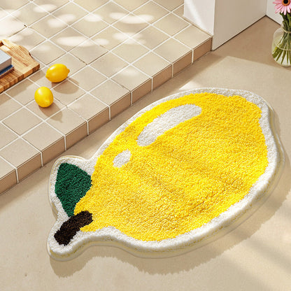 Playful Fruit-Themed Bath Rug