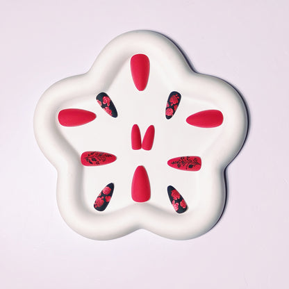Detailed Floral Nail Art Acalora