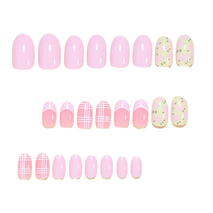 Floral Patterned Press-On Nail Art Tips Acalora