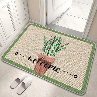 Decorative Floral Welcome Mat