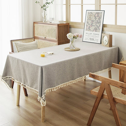 Elegant Fringed Tablecloth
