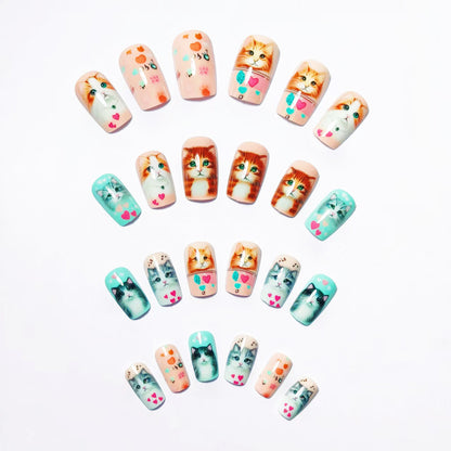 Cat-Themed 3D Nail Art Acalora