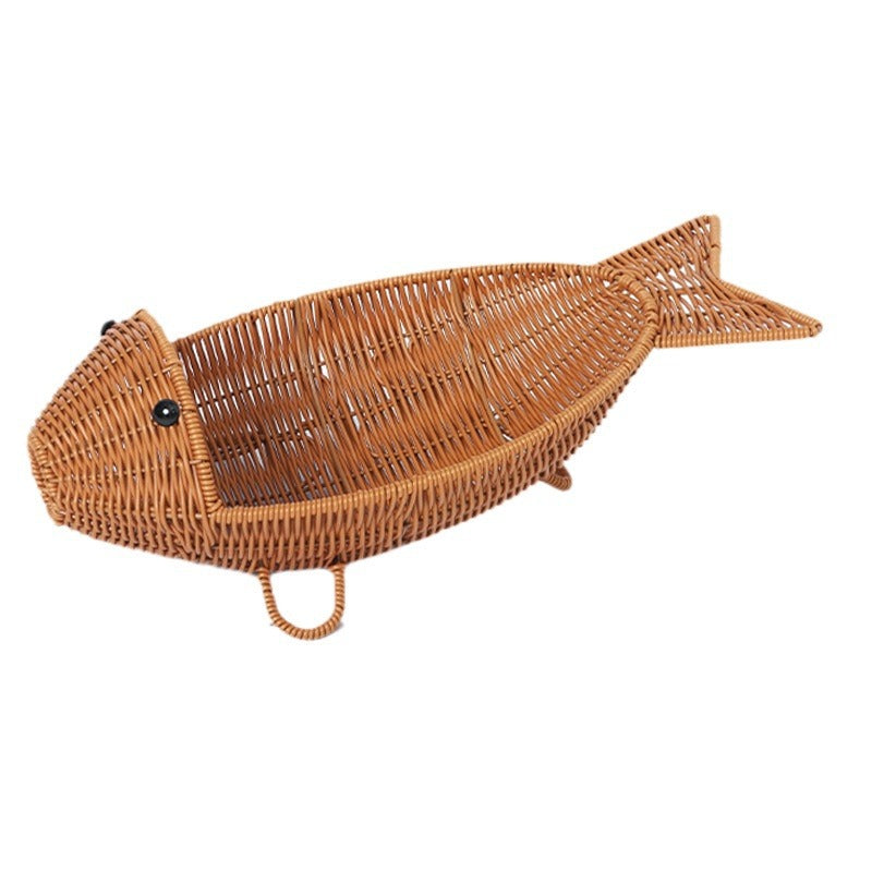 Decorative Woven Fish-Shaped Basket Acalora