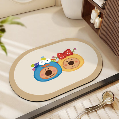 Cute Cartoon Dog Bath Mat Acalora