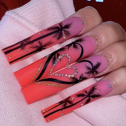Creative artificial nails in modern palm design Acalora