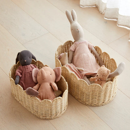 Decorative Scalloped Woven Storage Basket Acalora 1787892970
