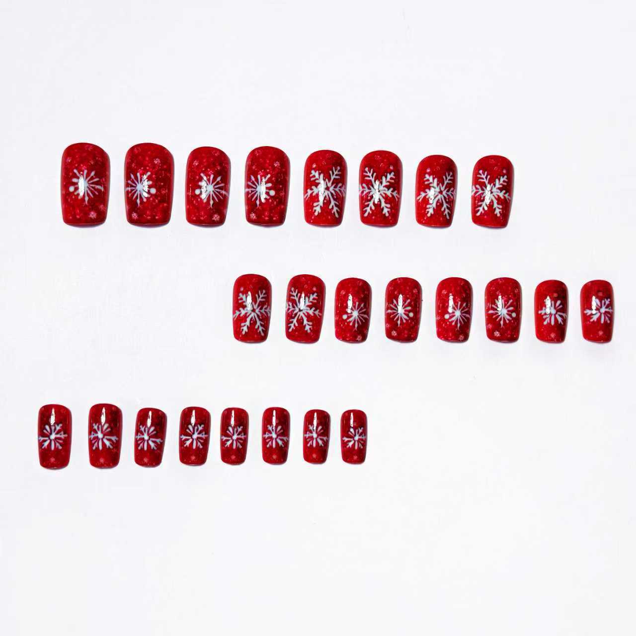 Snowflake Design Acrylic Nail Art Acalora