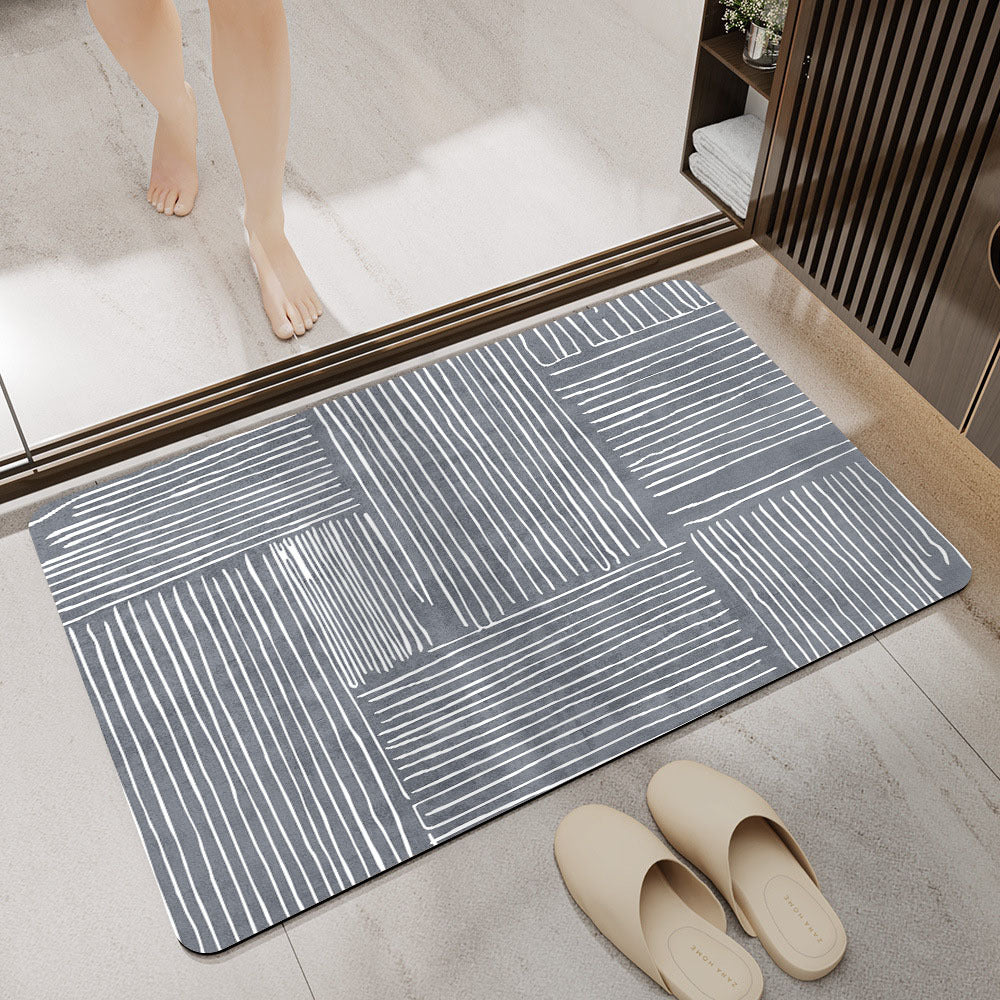 Abstract Geometric Pattern Bath Mat Acalora