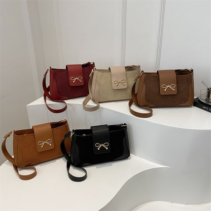 Stylish Faux Suede Handbag Acalora