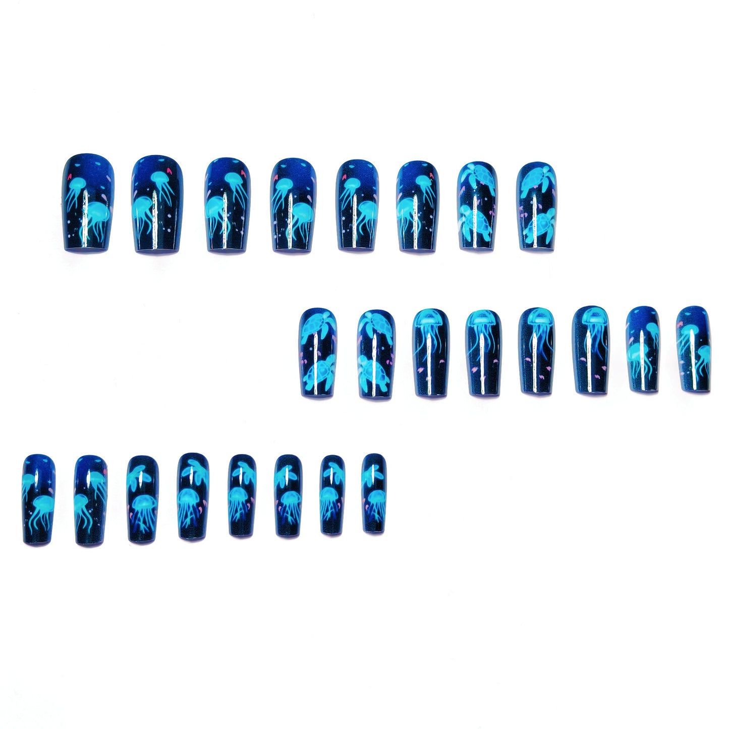 Artistic Glow-in-the-Dark Nail Art Acalora
