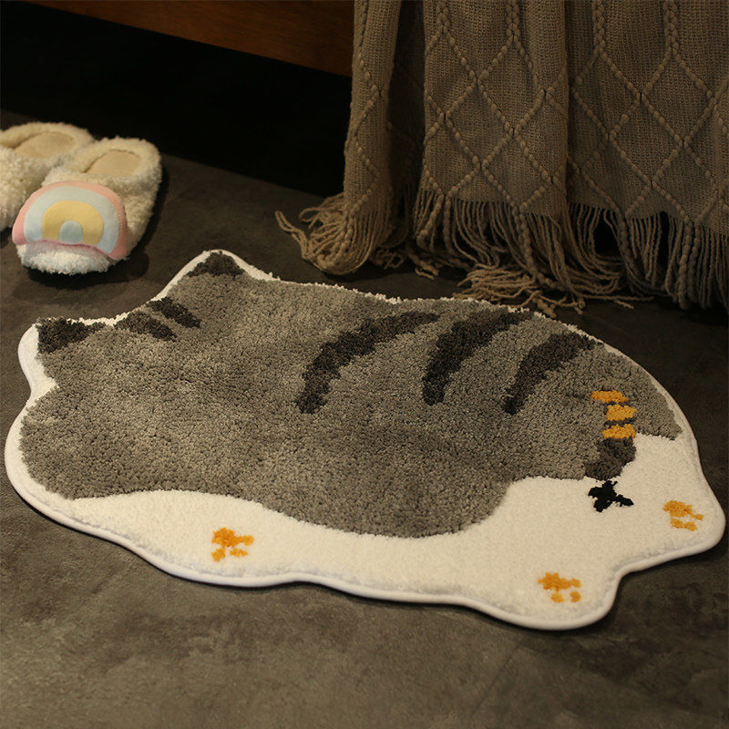 Cartoon Cat-Shaped Bath Mat