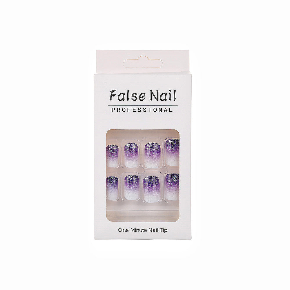 Glittering artificial nails with ombre effect Acalora