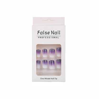 Glittering artificial nails with ombre effect Acalora