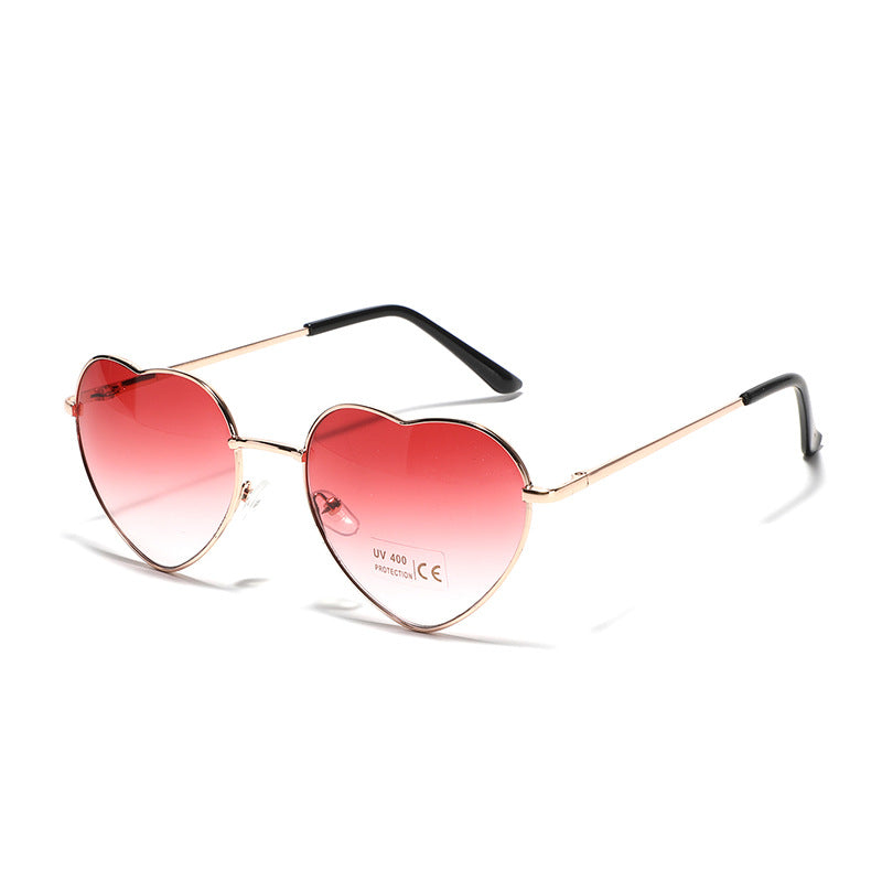 Women's Heart-shaped Sunglasses with UV Protection and Delicate Frame Brehn