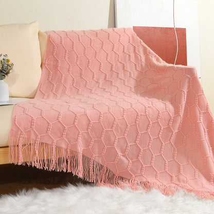 Unisex Decorative Knit Throw Blanket
