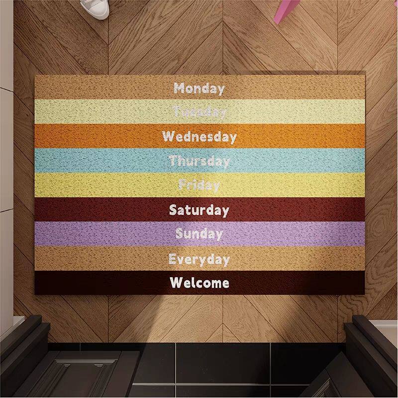 Colorful Days of the Week Doormat