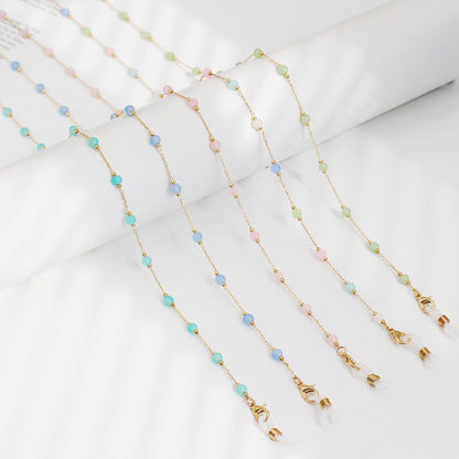 Elegant Beaded Eyewear Retainer Chain Acalora