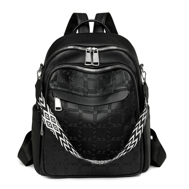 Versatile Textured Backpack with Multiple Compartts Acalora