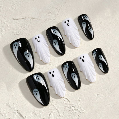 Halloween Ghost Nail Art Acalora